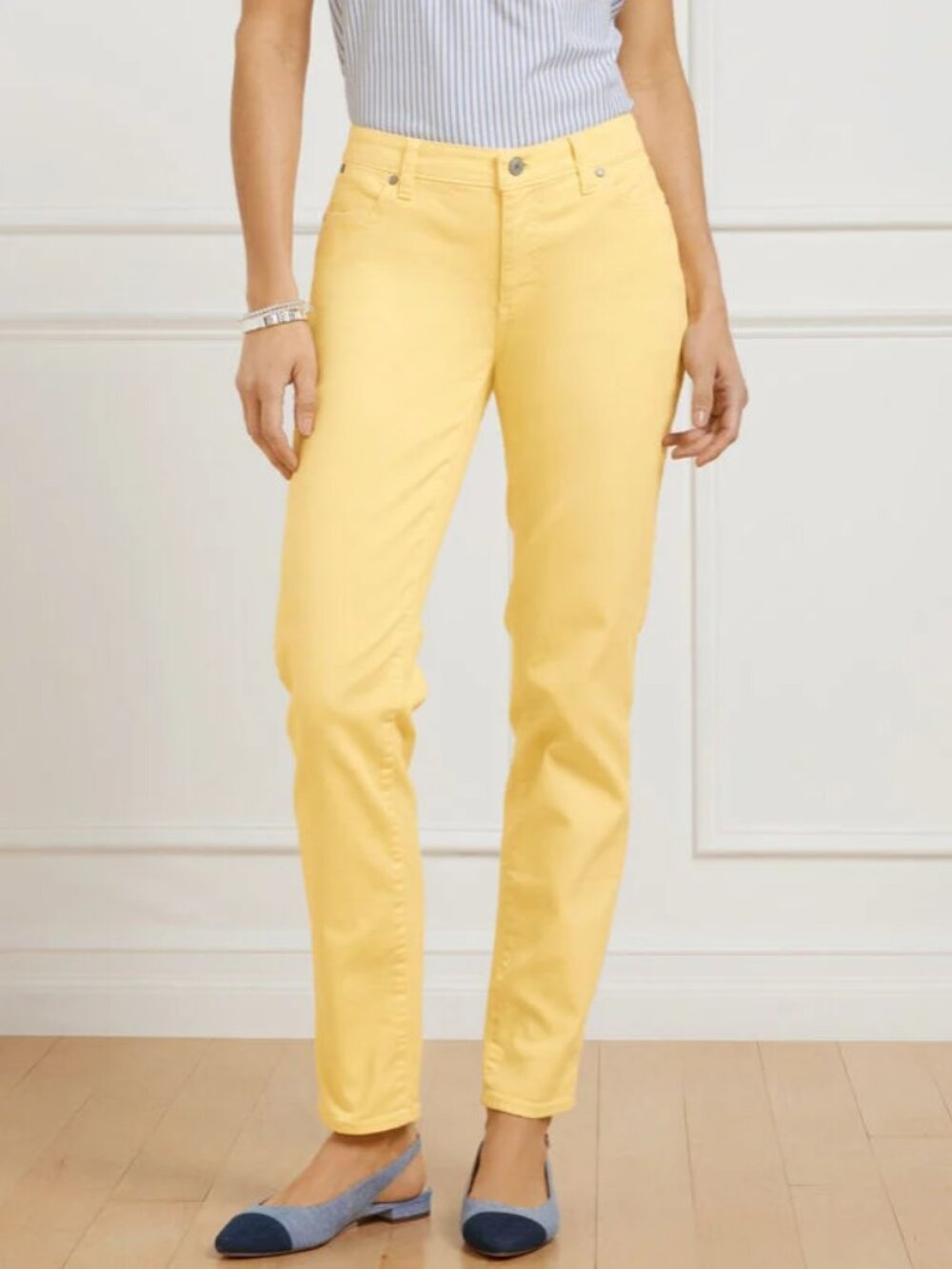 Talbots Slim Ankle Jean Corn Silk Yellow